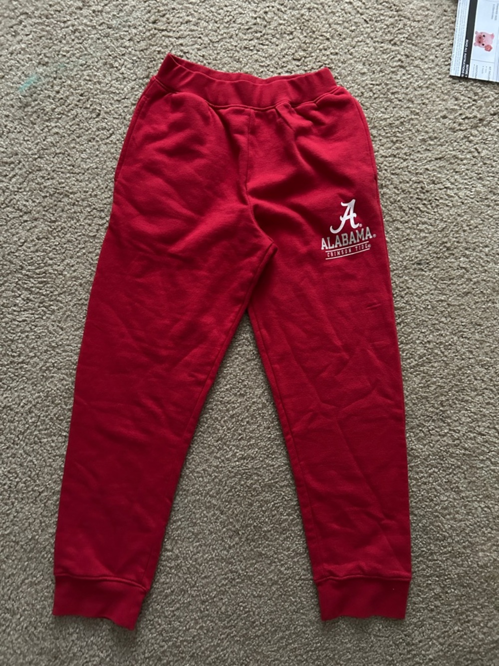 Rivalry Threads Red Alabama Logo Kids Sweatpants